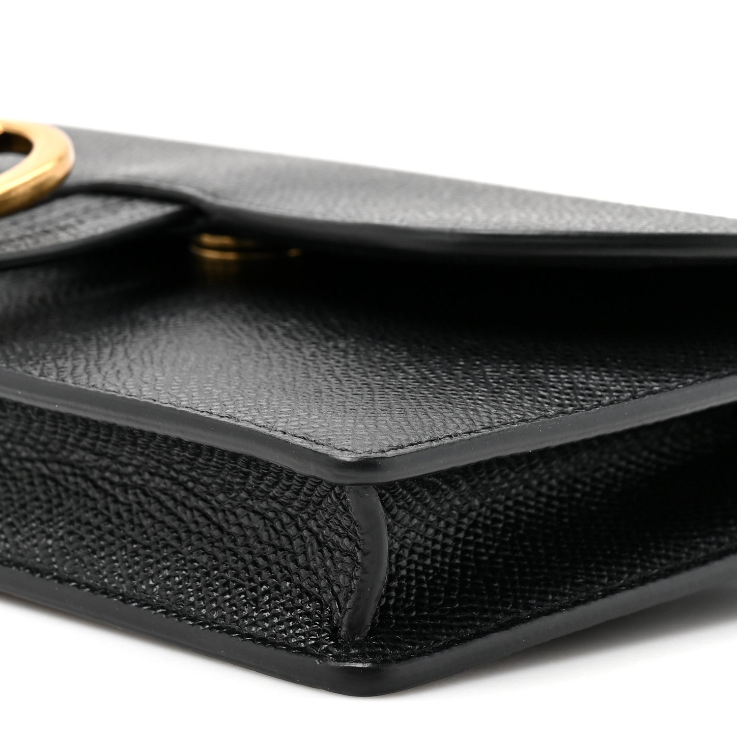 Christian Dior Grained Calfskin Saddle Belt Clutch Black 8 of 9