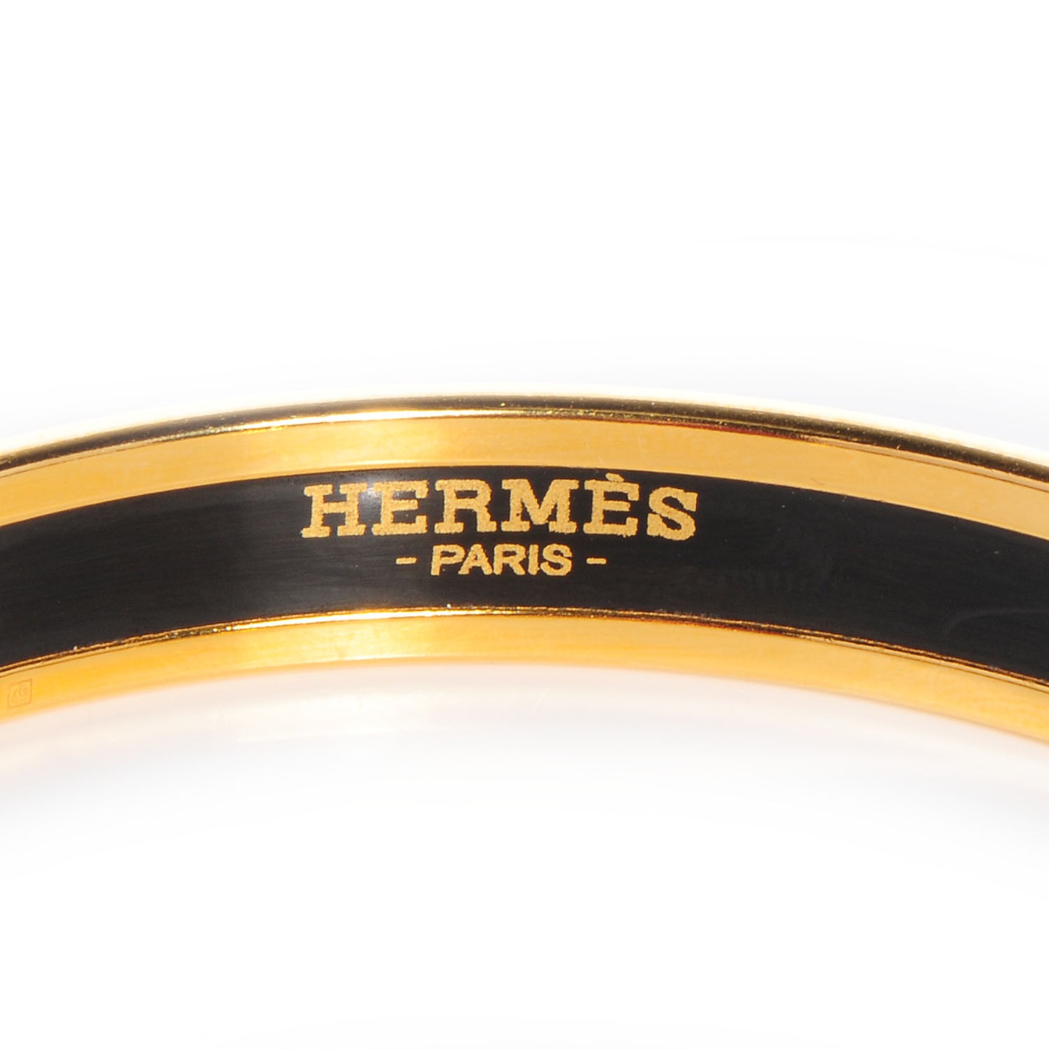Hermes Enamel Narrow Caleche Bracelet 65 Orange 3 of 6