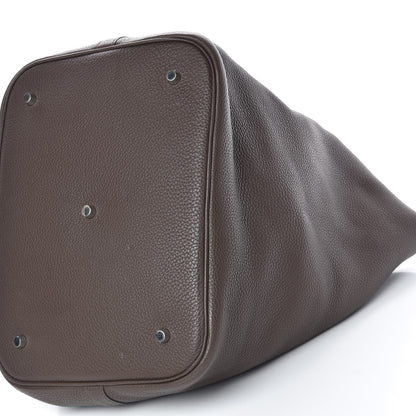 Hermes Taurillon Clemence Picotin Lock TGM Chocolate 10 of 11
