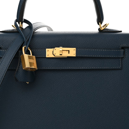 Hermes Epsom Kelly Sellier 25 Bleu Nuit 8 of 12