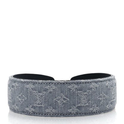 Louis Vuitton Monogram Denim Headband Washed Grey 5 of 7