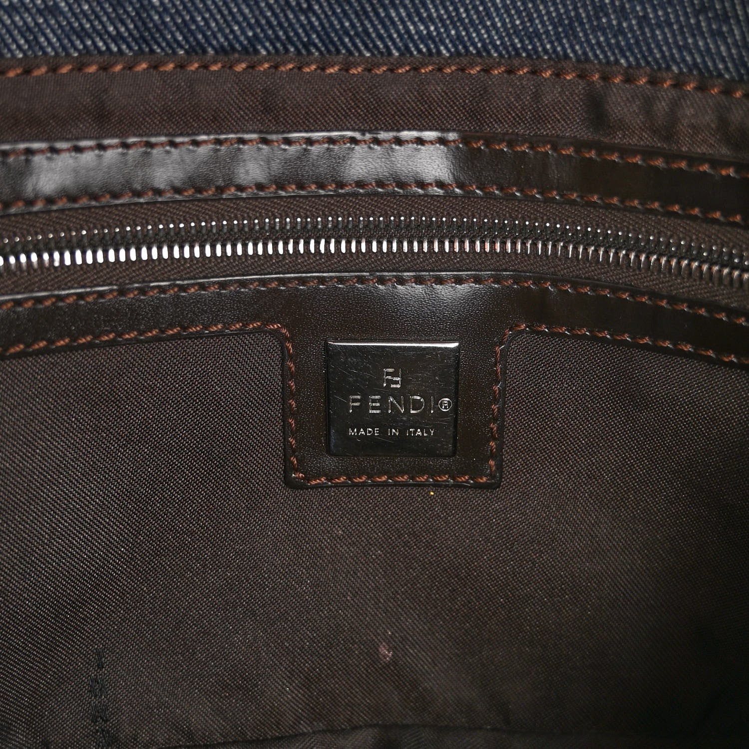 Fendi Denim Baguette Blue 6 of 11