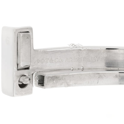 Tiffany Sterling Silver Diamond T Square Wrap Bracelet 3 of 4