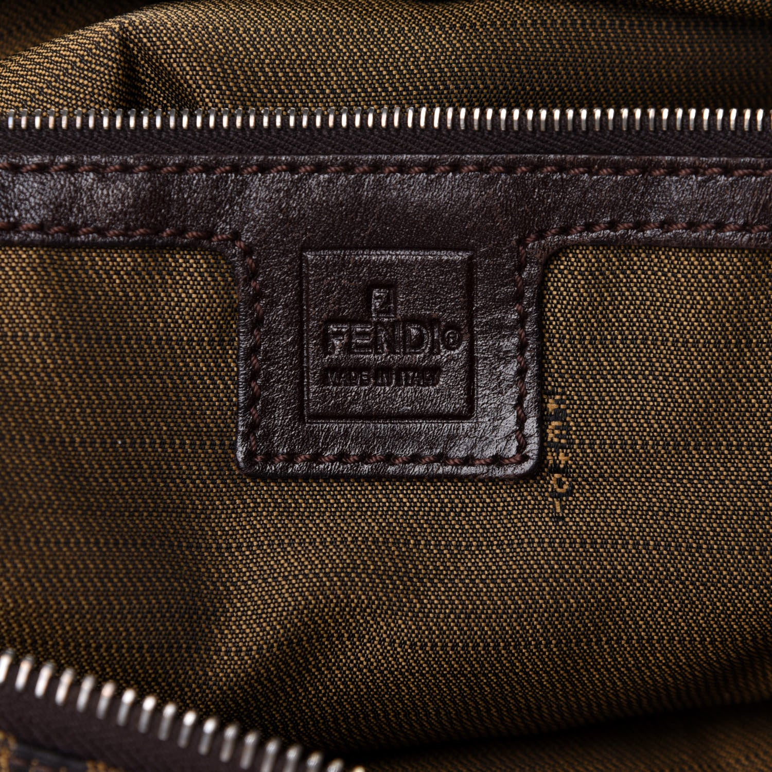 Fendi Zucca Zipped Baguette Tobacco 6 of 10