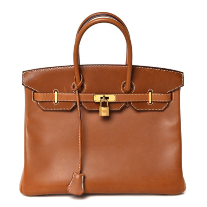 Hermes Natural Barenia Birkin 35 Fauve 1 of 53