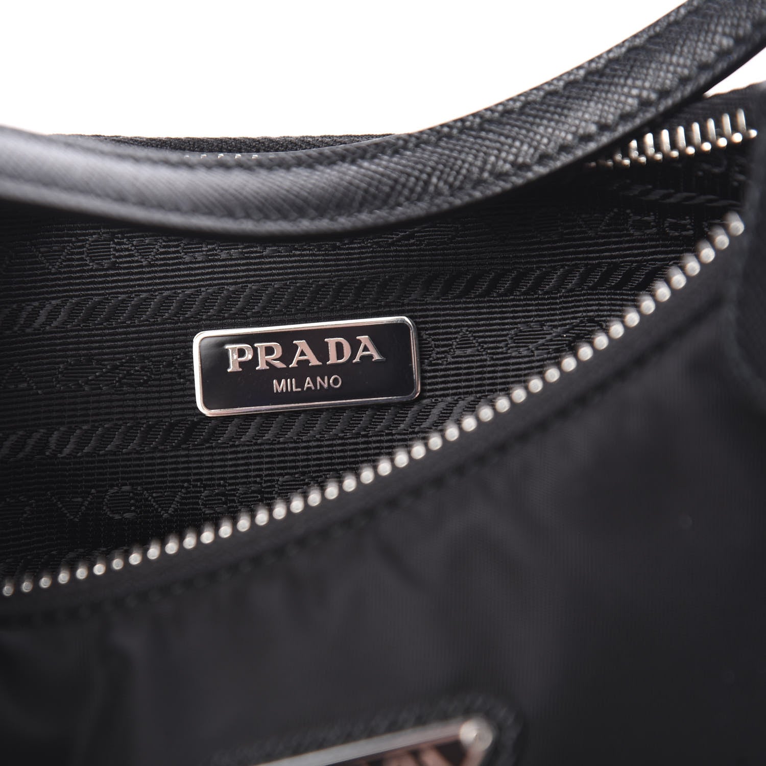 Prada Tessuto Nylon Saffiano Mini Re-Edition 2005 Bag Black 5 of 9