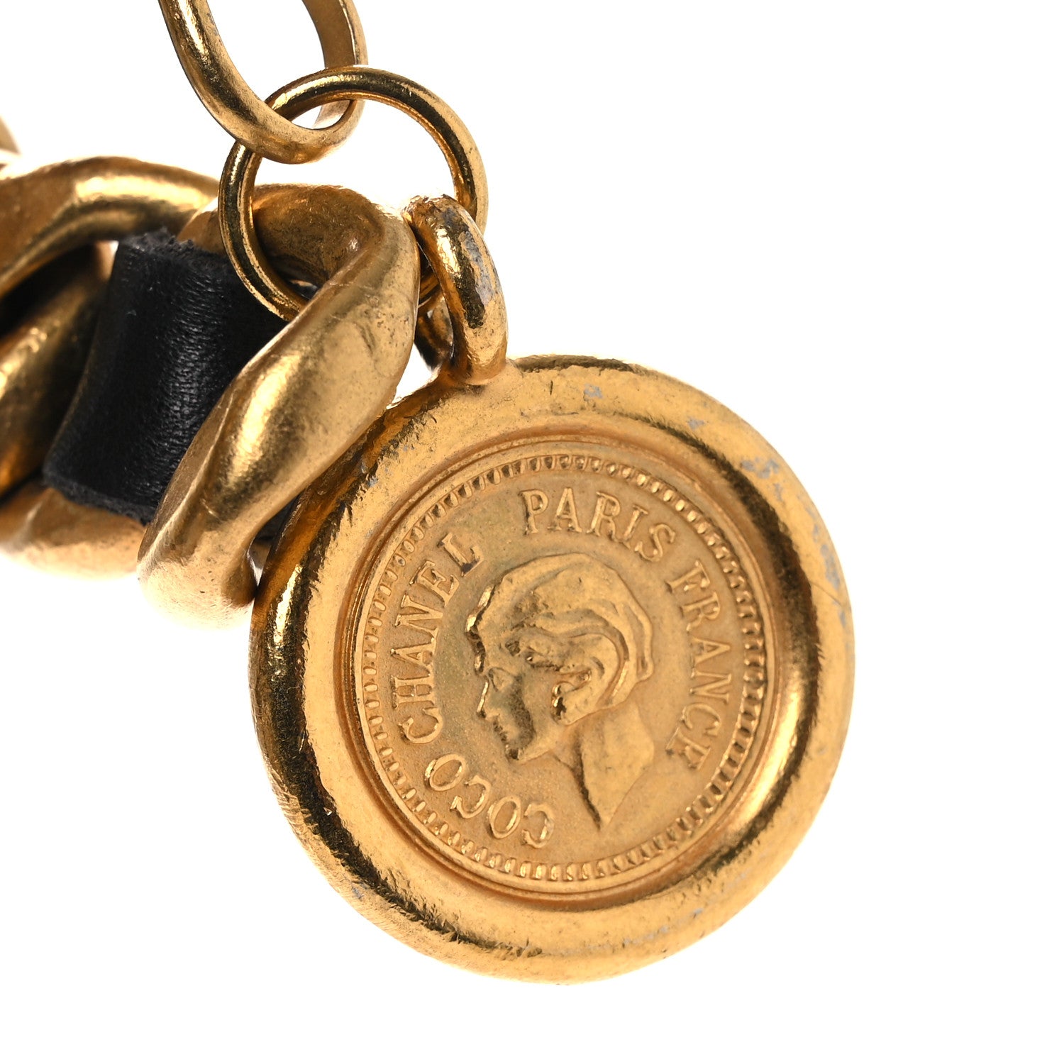 Chanel Lambskin Chain CC Medallion Belt Black Gold 5 of 5