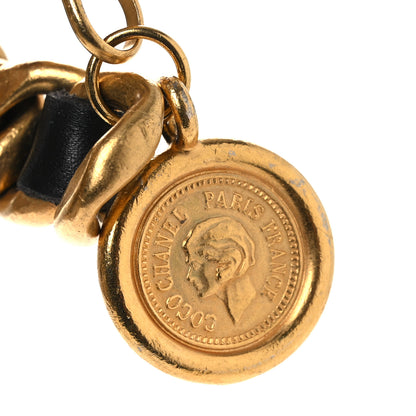 Chanel Lambskin Chain CC Medallion Belt Black Gold 5 of 5