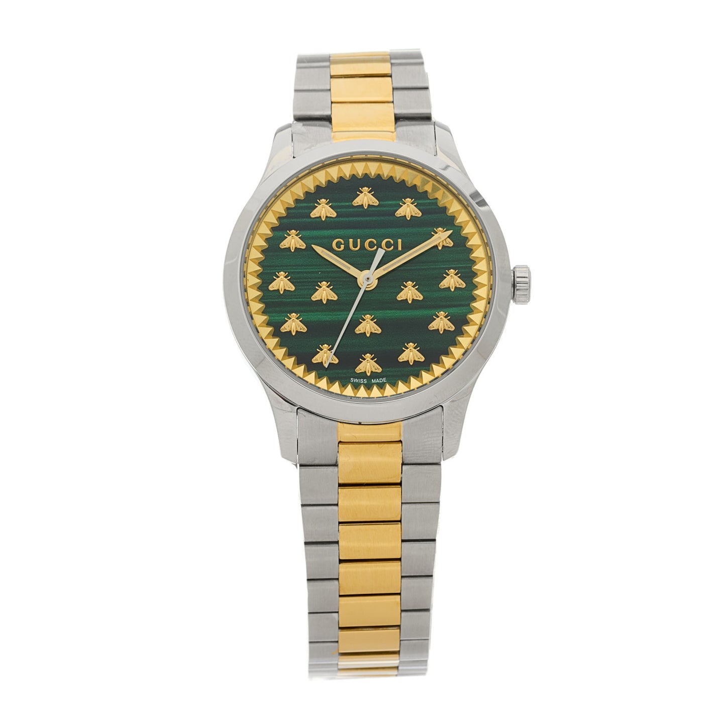 Stainless Steel Malachite 32mm G-Timeless Bee Quartz Watch