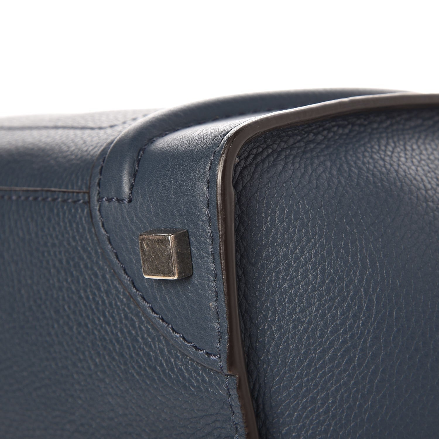 Celine Drummed Calfskin Micro Luggage Orage 8 of 11