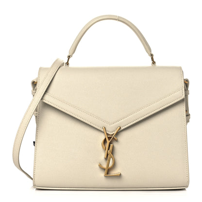 Saint Laurent Grain de Poudre Medium Classic Monogram Cassandra Top Handle Crema Soft 1 of 11