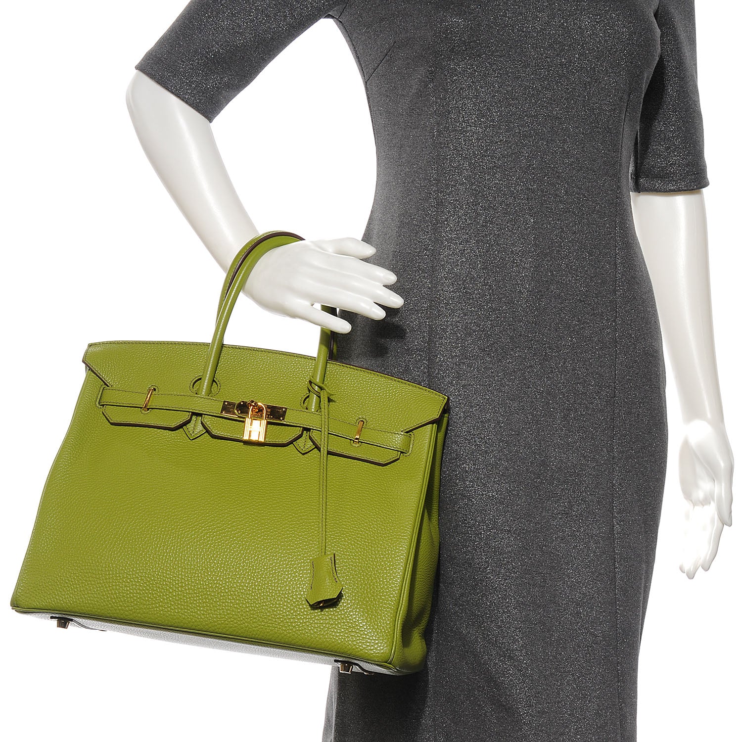 Hermes Togo Birkin 35 Vert Anis 2 of 10