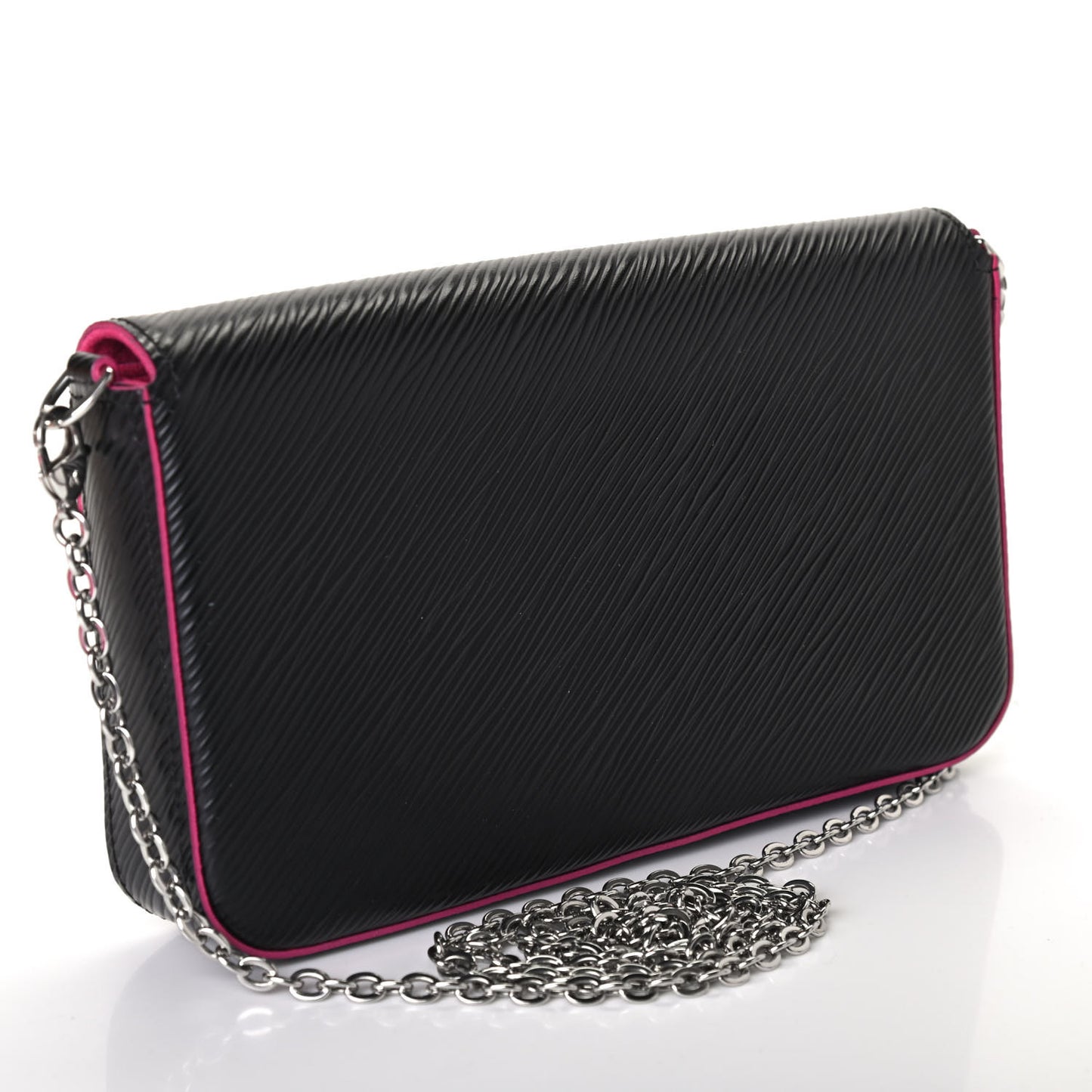 Epi Pochette Felicie Black Hot Pink
