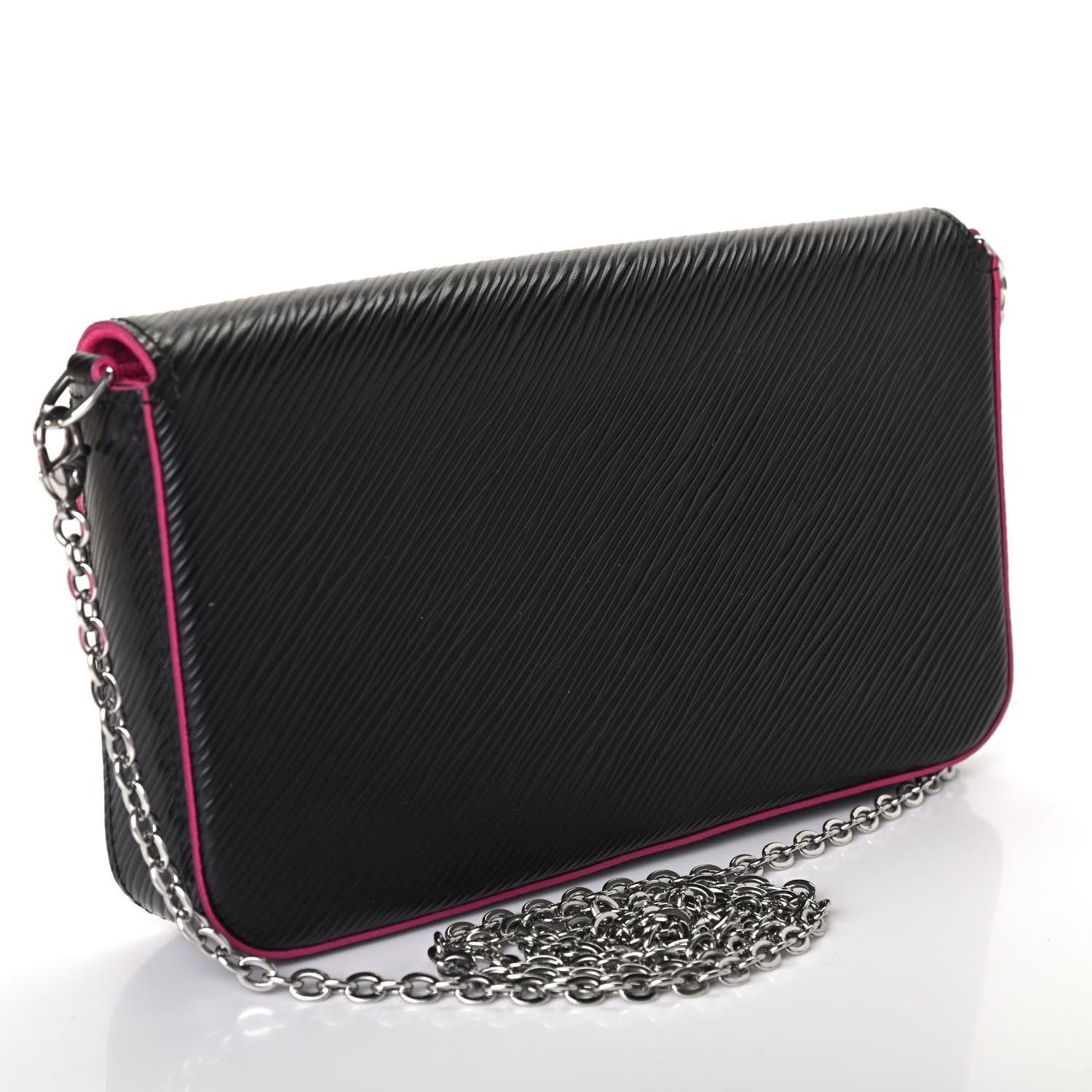 Louis Vuitton Epi Pochette Felicie Black Hot Pink 2 of 4