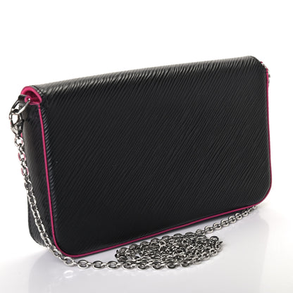 Louis Vuitton Epi Pochette Felicie Black Hot Pink 2 of 4