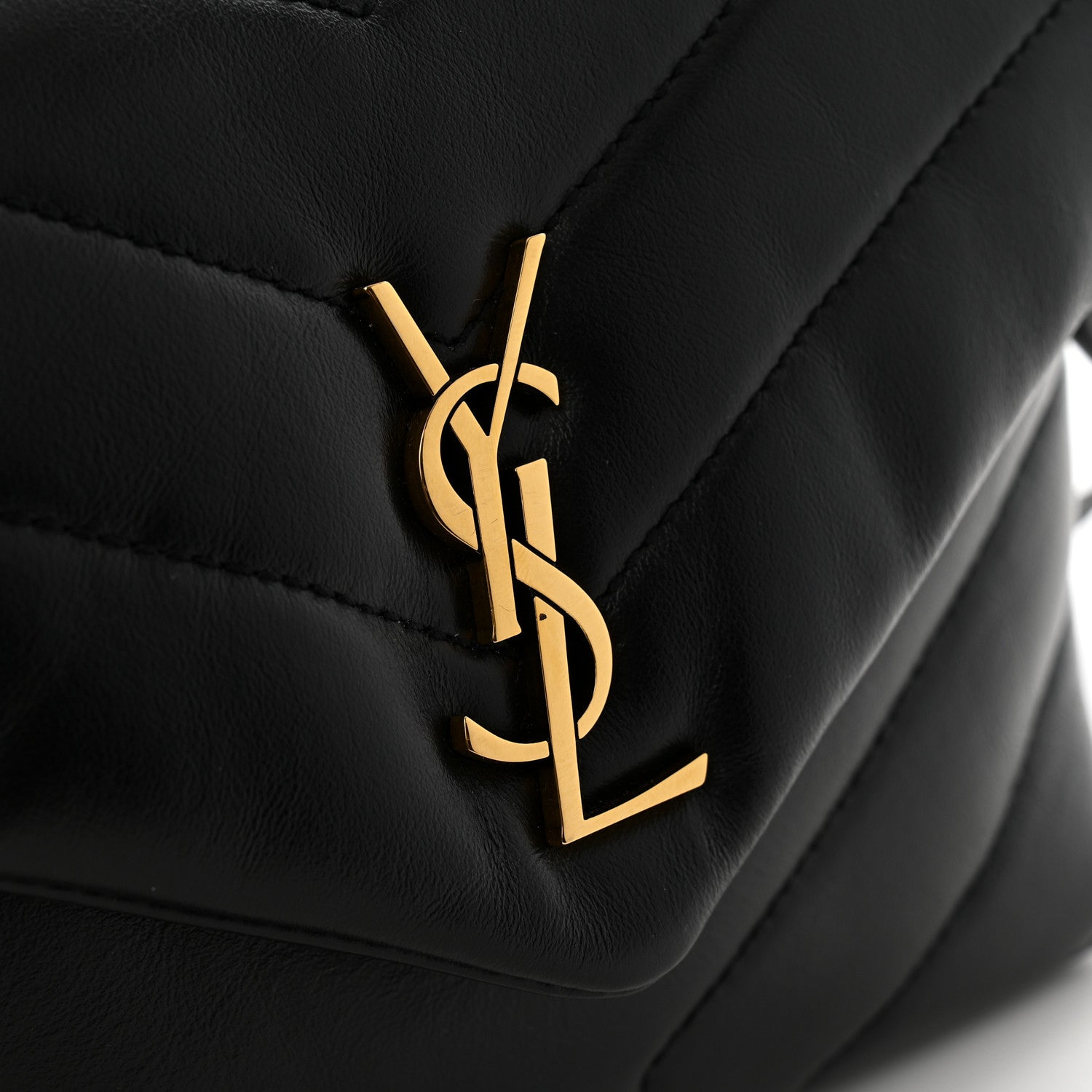 Saint Laurent Calfskin Y Quilted Monogram Toy Loulou Crossbody Bag Black 11 of 12