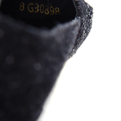Chanel Tweed Patent Goatskin Sequin CC Espadrilles 38 Black 10 of 11