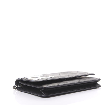 Chanel Calfskin Quilted Cambon Wallet On Chain WOC Black 3 of 10