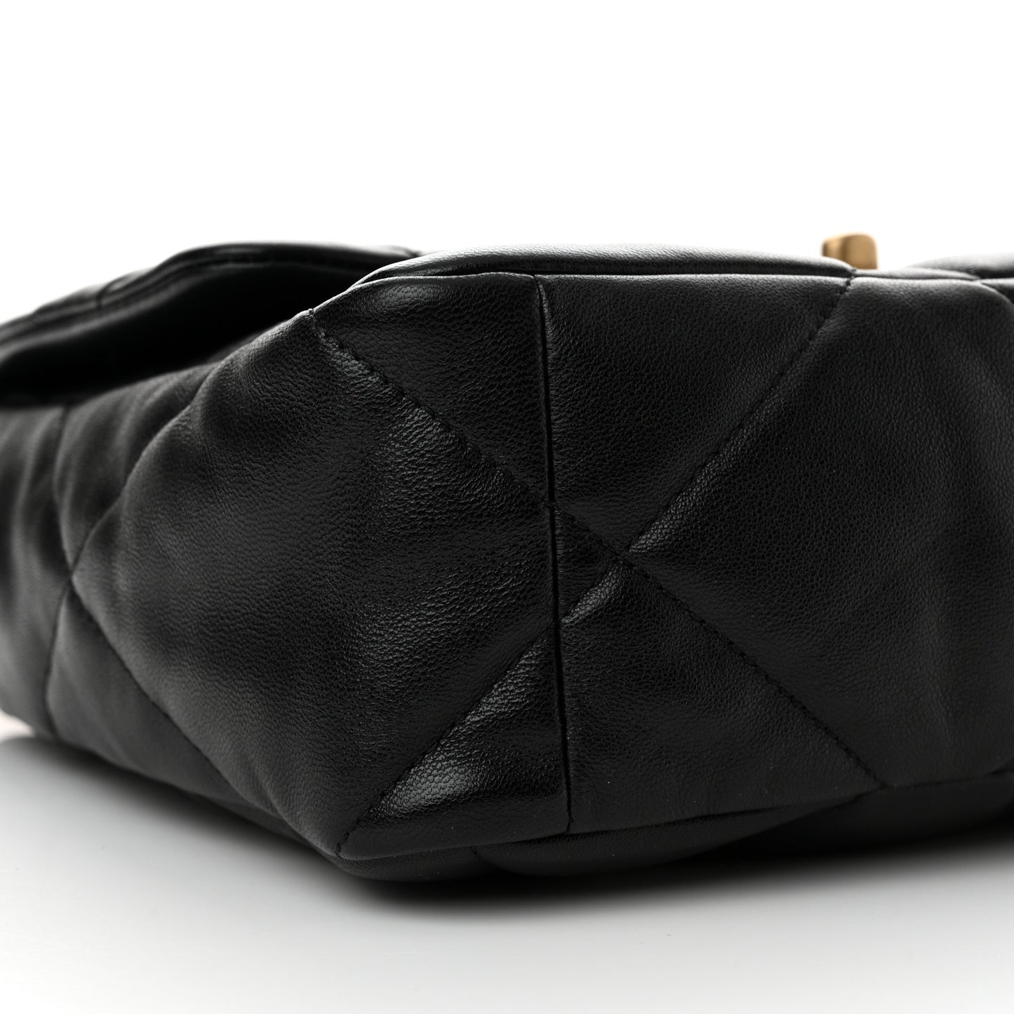 Lambskin Quilted Large Chanel 19 Flap Black