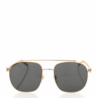 Gucci Aviator Charm Chain Sunglasses GG0727S Gold 2 of 10