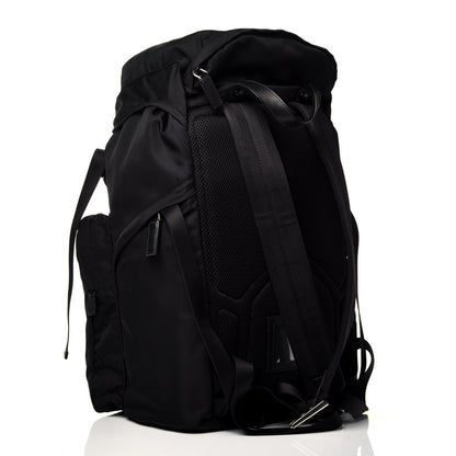 Prada Technical Nylon Saffiano Double Buckle Backpack Black 3 of 10