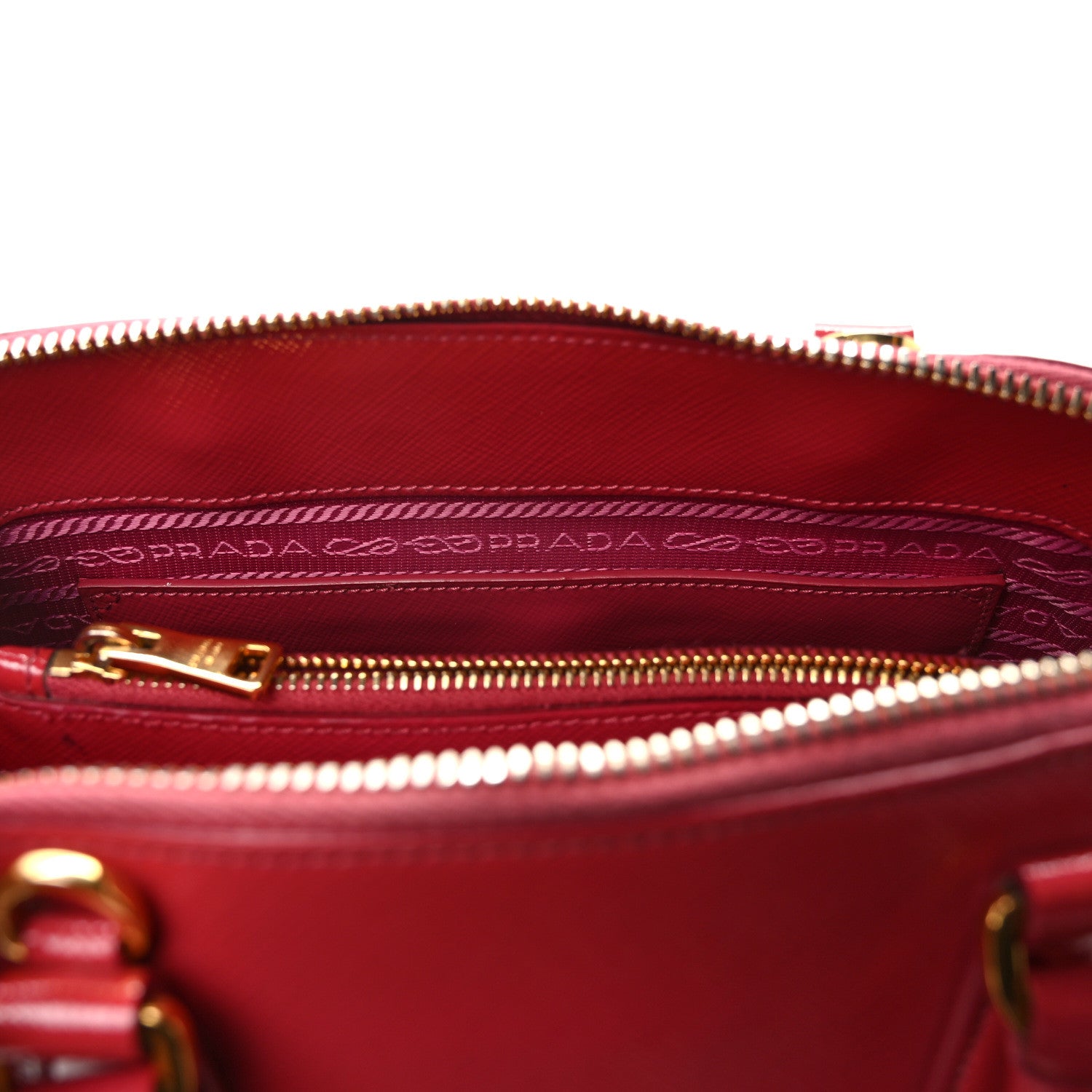 Prada Saffiano Lux Small Promenade Tote Cerise 10 of 11
