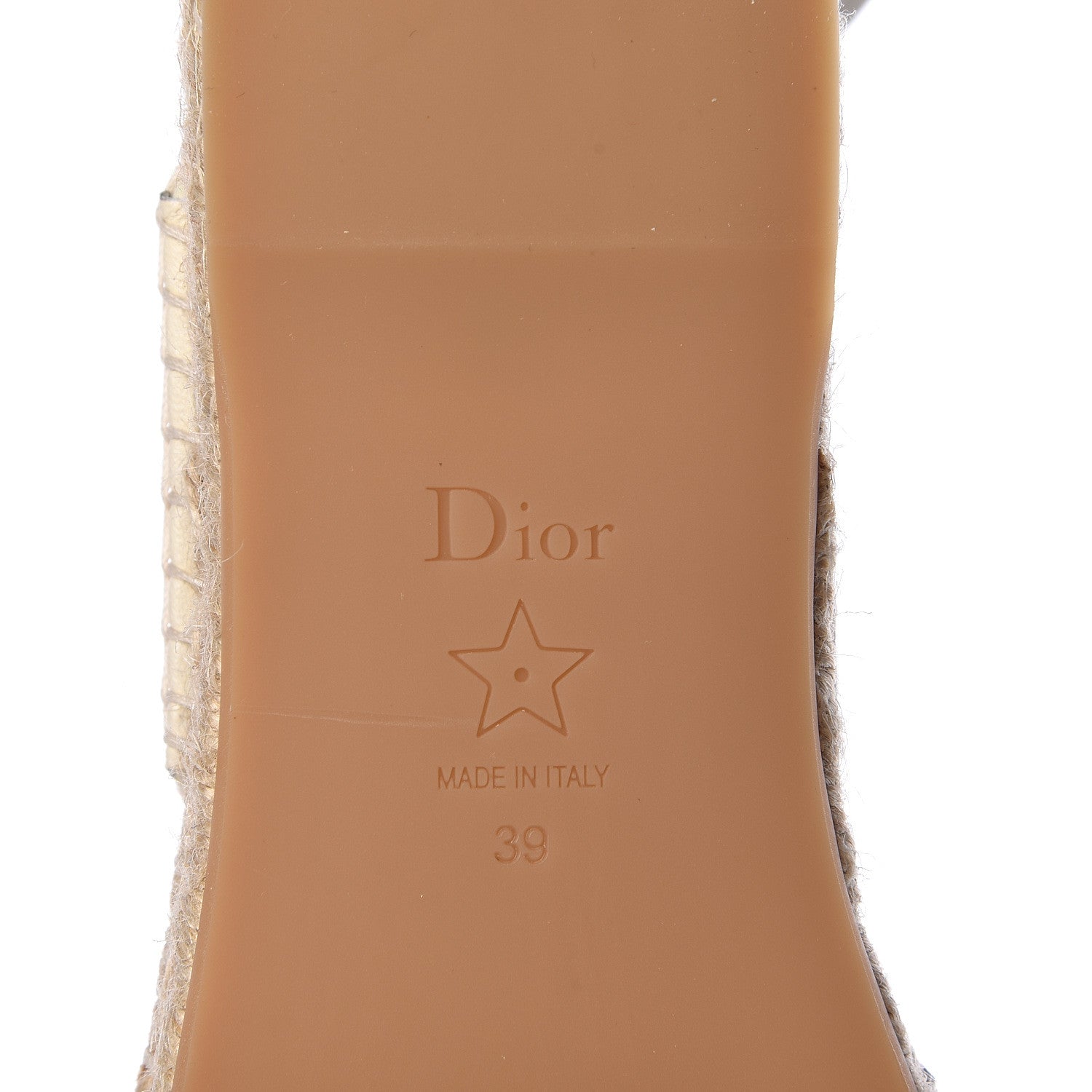 Christian Dior Calfskin Nicely-D Ankle Tie Espadrilles Flats 39 Off White 6 of 7