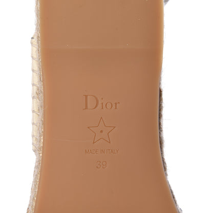 Christian Dior Calfskin Nicely-D Ankle Tie Espadrilles Flats 39 Off White 6 of 7