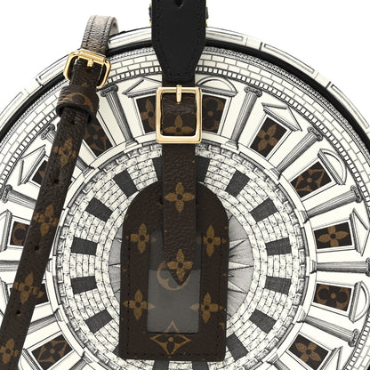 Louis Vuitton X FORNASETTI Calfskin Architettura Petite Boite Chapeau White Black 7 of 9