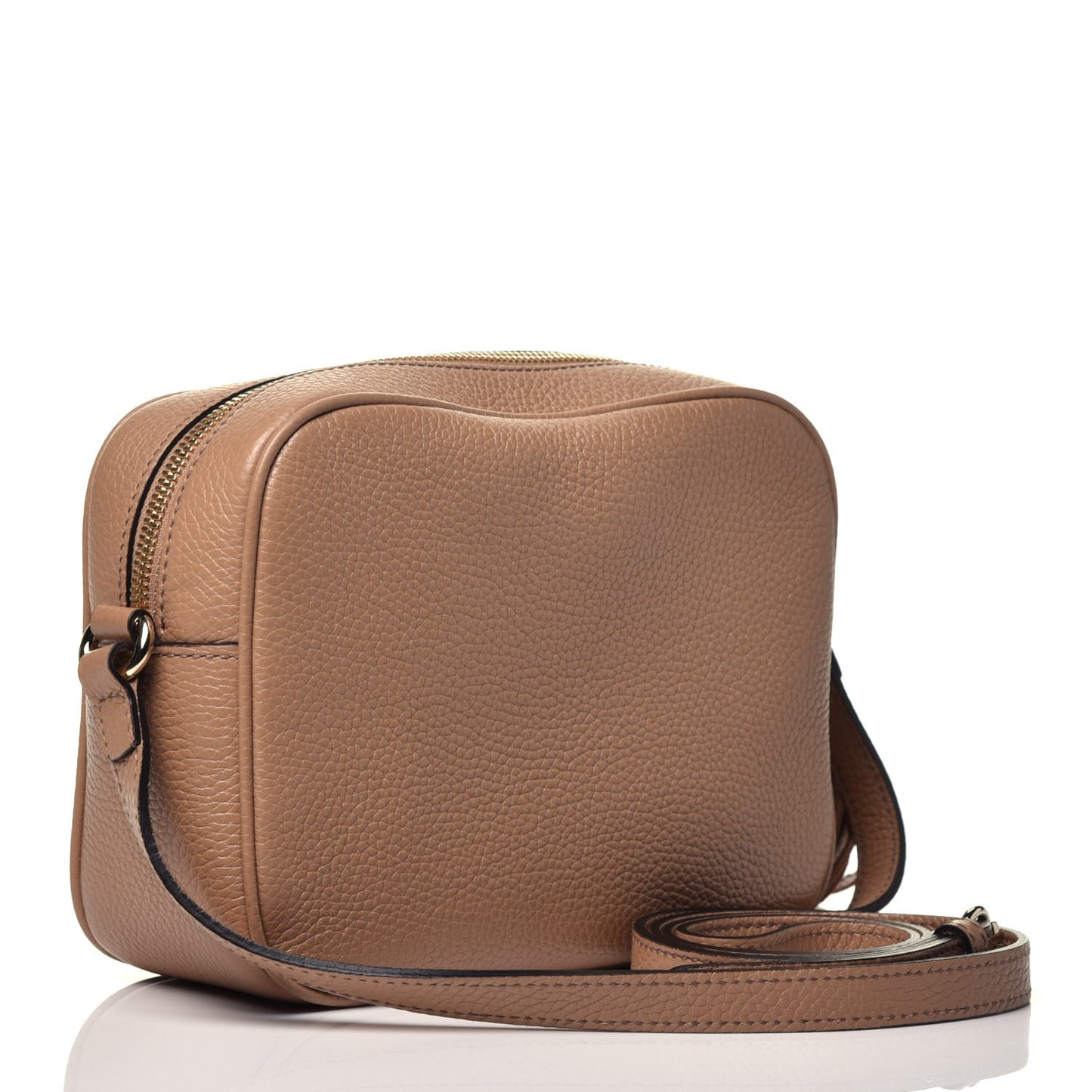 Pebbled Calfskin Small Soho Disco Bag Camelia