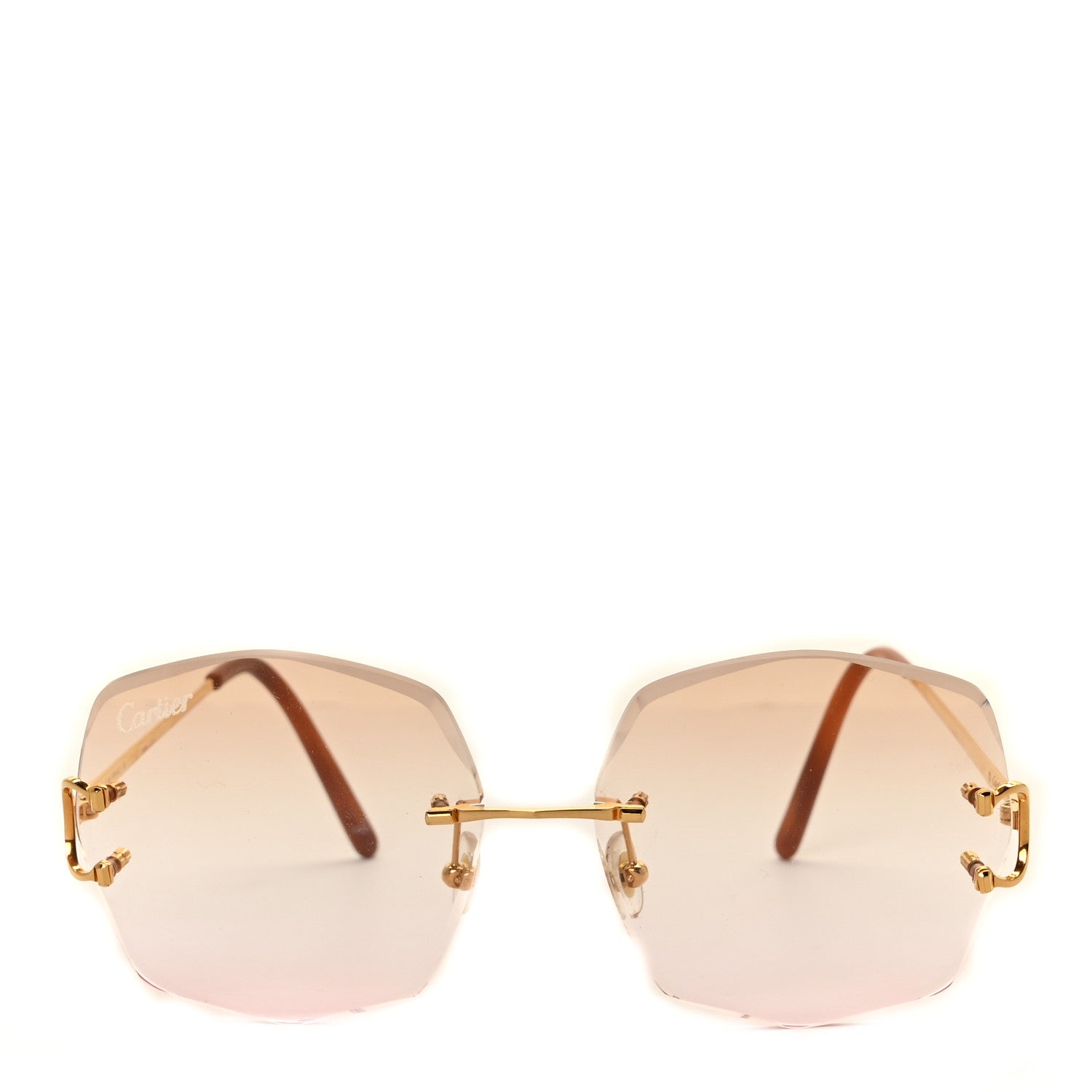 Cartier Bougie Faceted Sunglasses Orange Gold 2 of 6