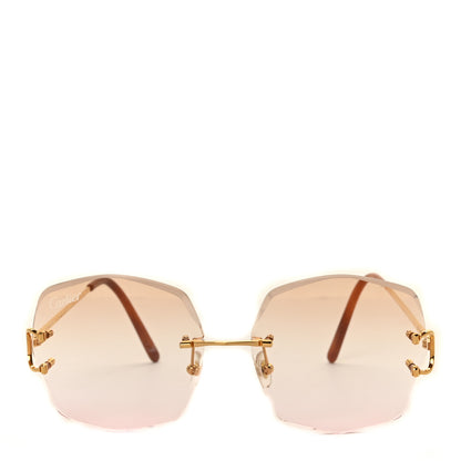 Cartier Bougie Faceted Sunglasses Orange Gold 2 of 6
