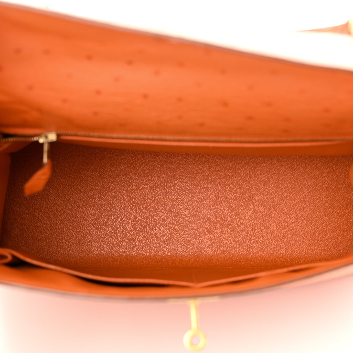 Ostrich Kelly Sellier 32 Orange