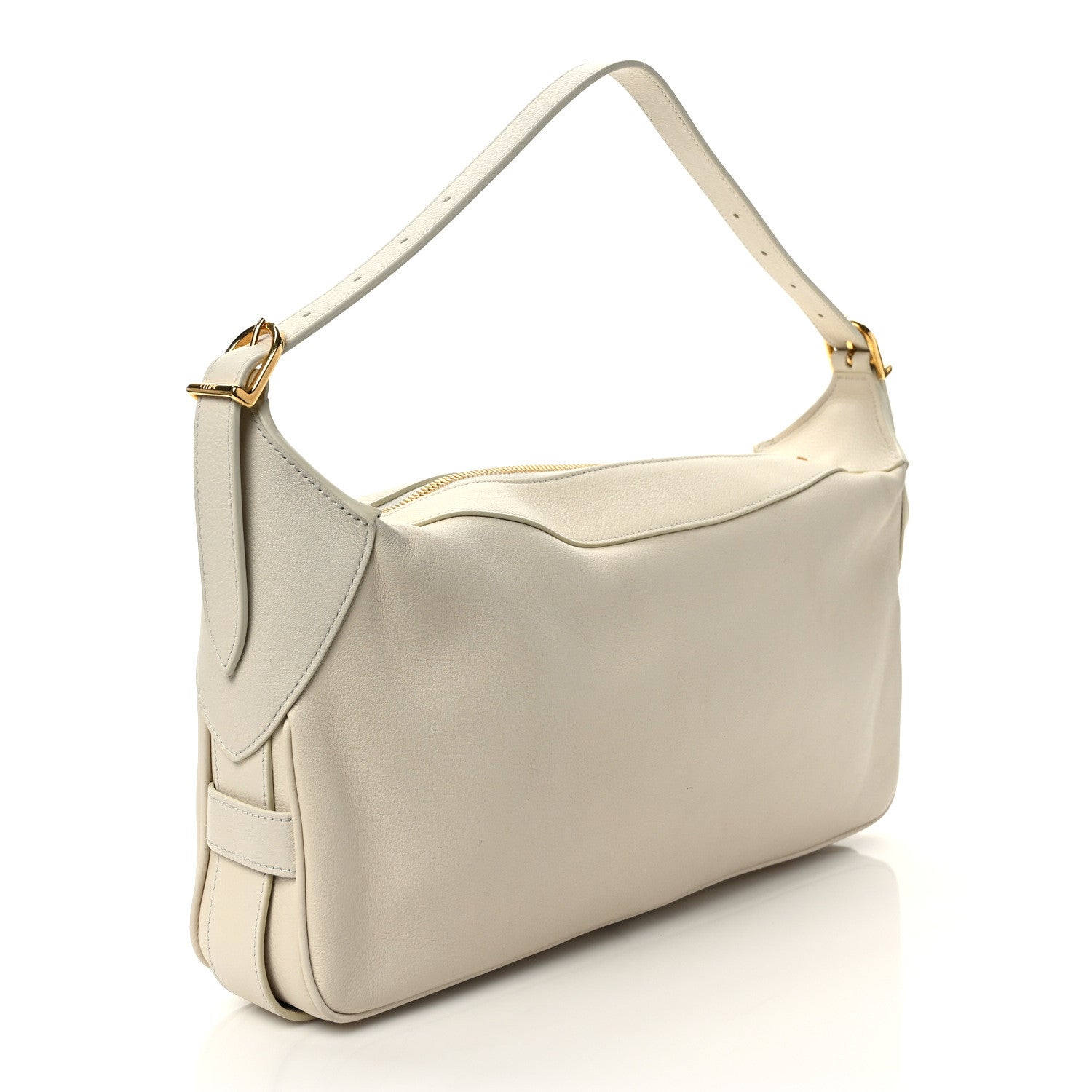 Celine Supple Calfskin Medium Romy Shoulder Bag Rice 2 of 9