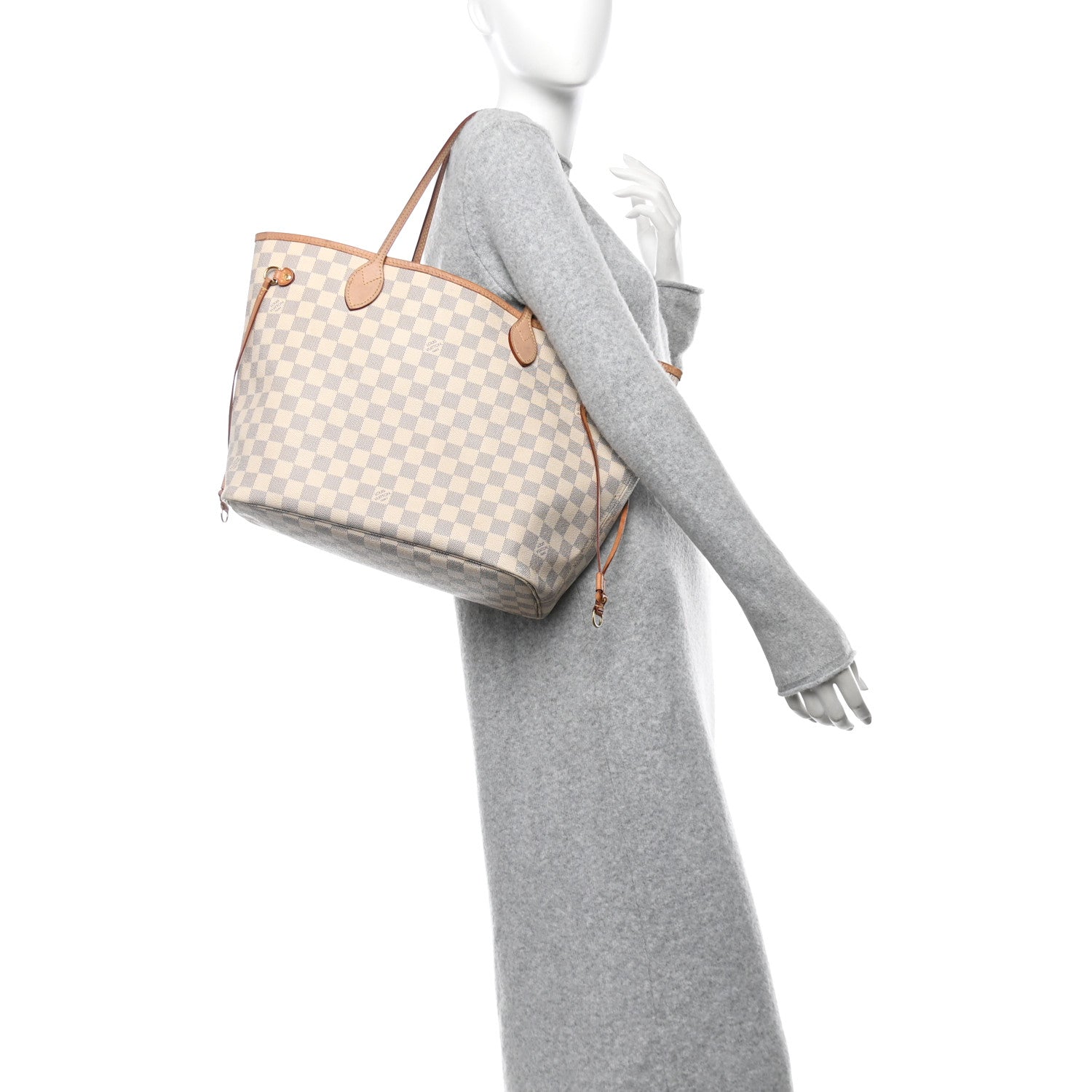 Louis Vuitton Damier Azur Neo Neverfull MM Rose Ballerine 2 of 17