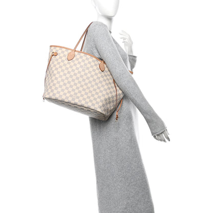 Louis Vuitton Damier Azur Neo Neverfull MM Rose Ballerine 2 of 17