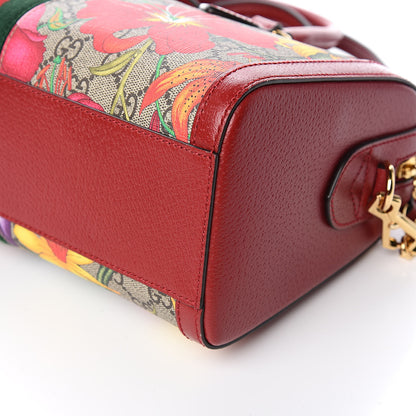 Gucci GG Supreme Monogram Flora Web Medium Ophidia Boston Red 9 of 11