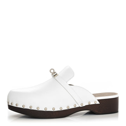 Hermes Calfskin Carlotta Mules 41 White 1 of 11