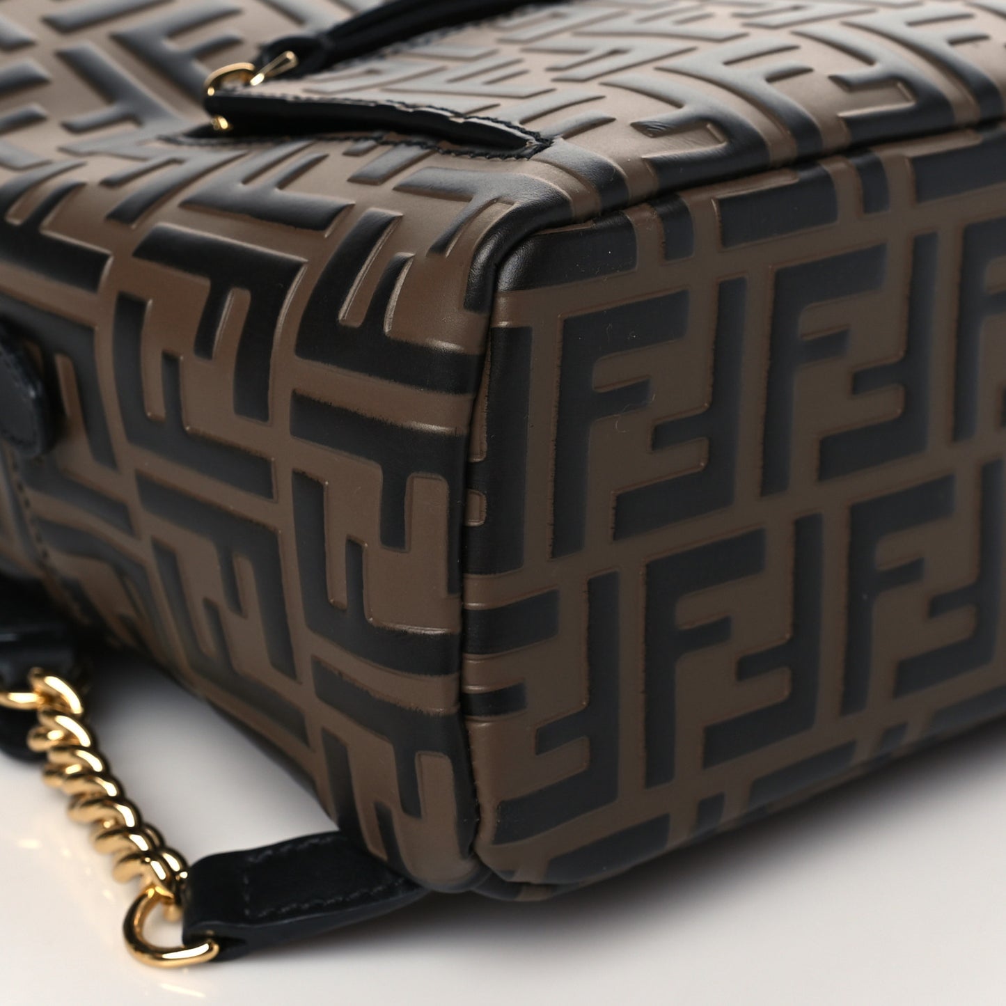 Vitello Bi-Color FF 1974 Embossed Mini Backpack Maya Black
