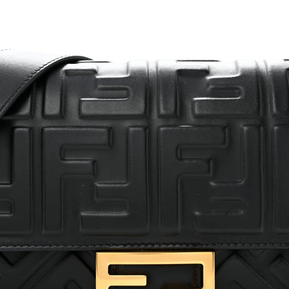Fendi Nappa FF 1974 Embossed Baguette Black 8 of 15