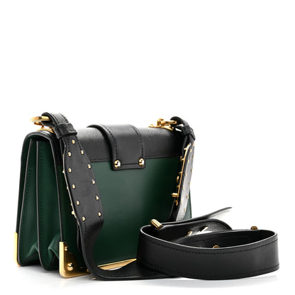 Prada City Calf Saffiano Cahier Bag Biliardo Black 3 of 10