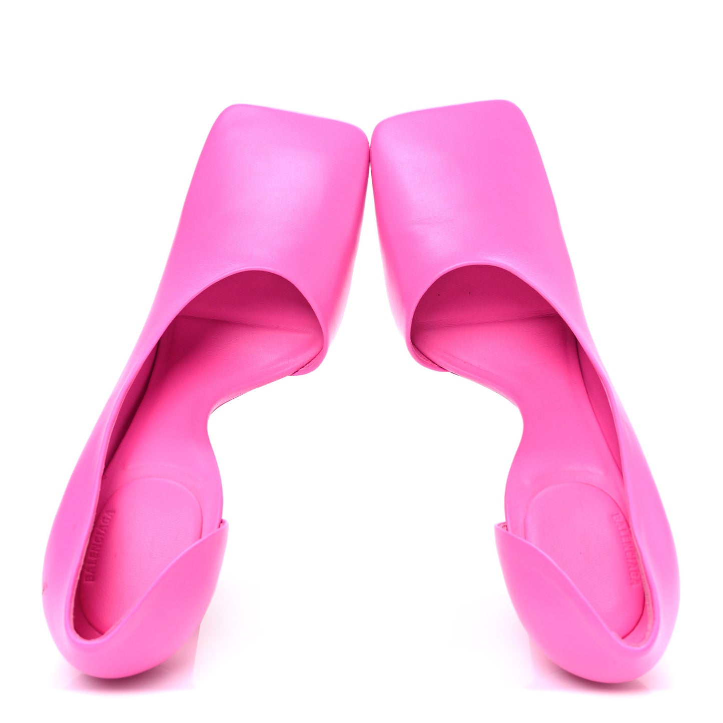 Shiny Soft Calfskin Void D'Orsay 110mm Pumps 37 Fluo Pink
