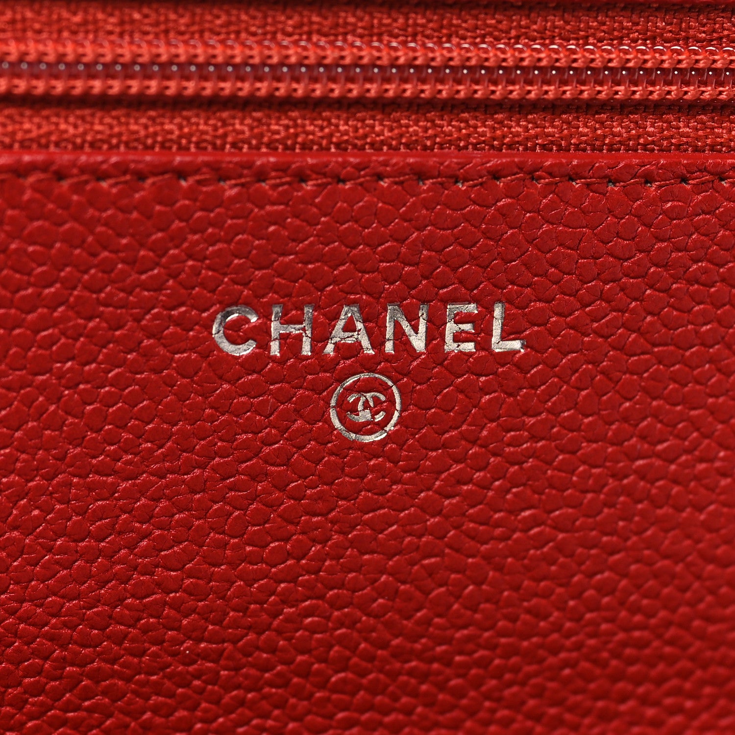Chanel Caviar Quilted Boy Wallet On Chain WOC Red 6 of 14