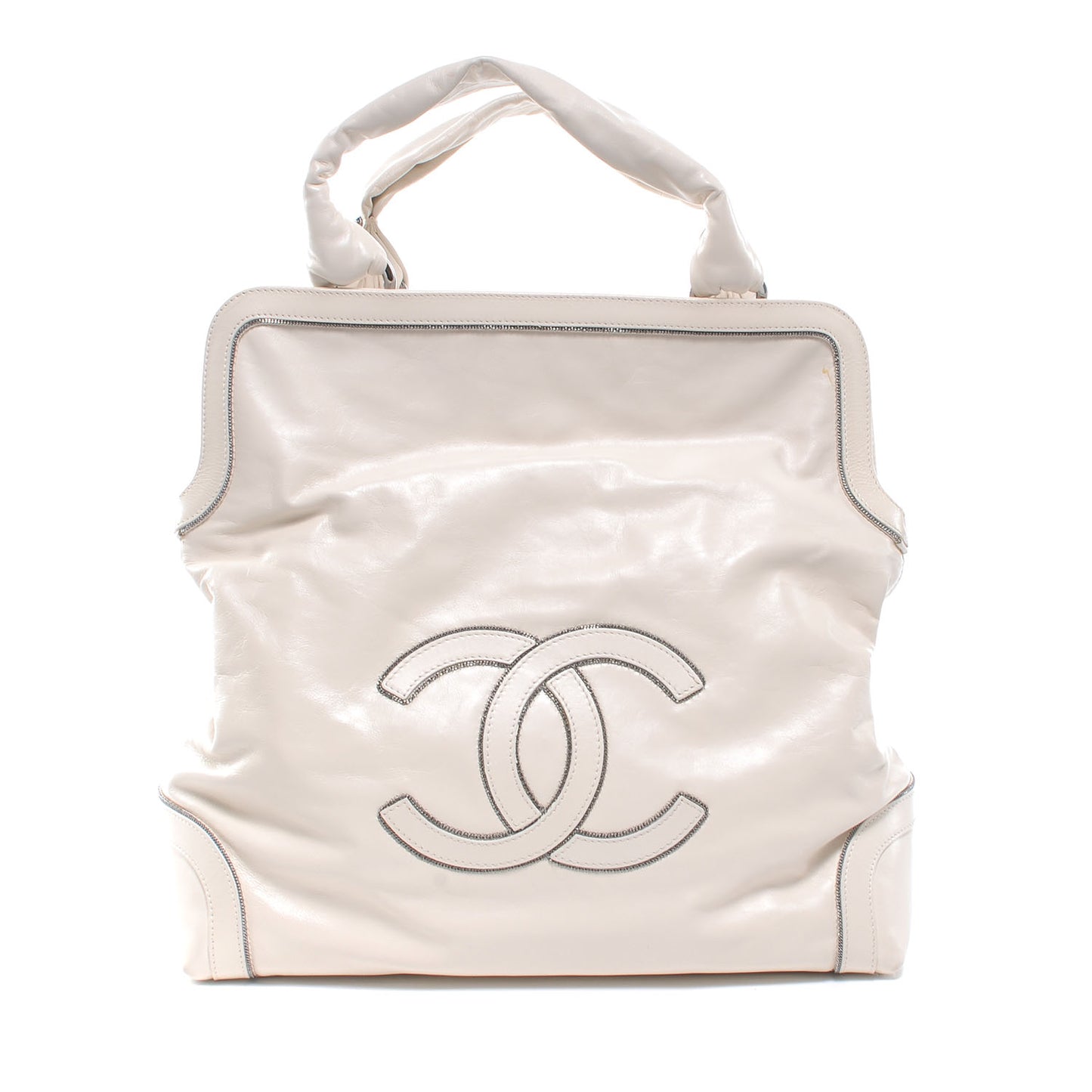 Leather Soho CC Shopper Tote White