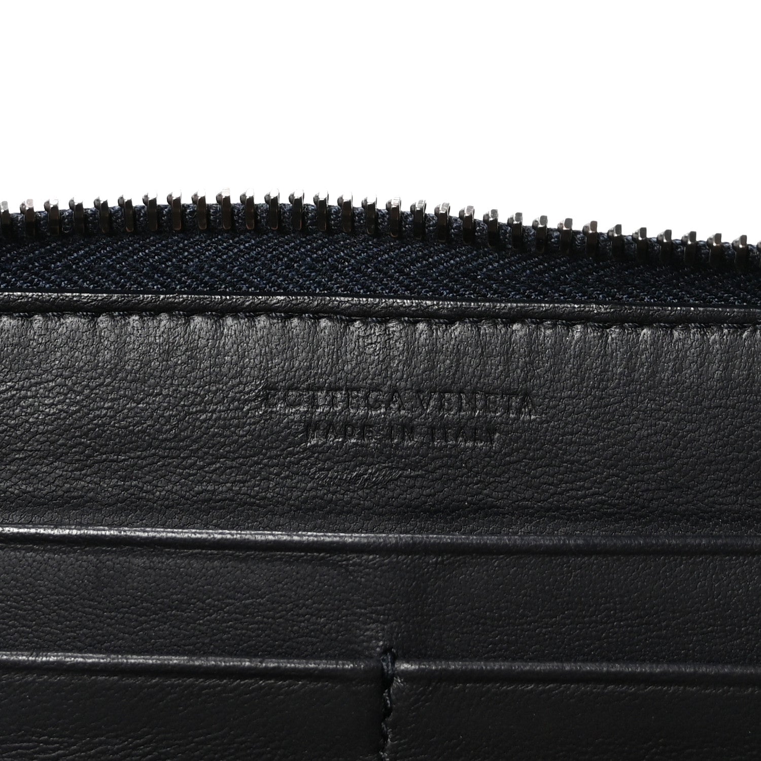 Bottega Veneta Ayers Intrecciato Ayers Zip Around Wallet Blue 6 of 6