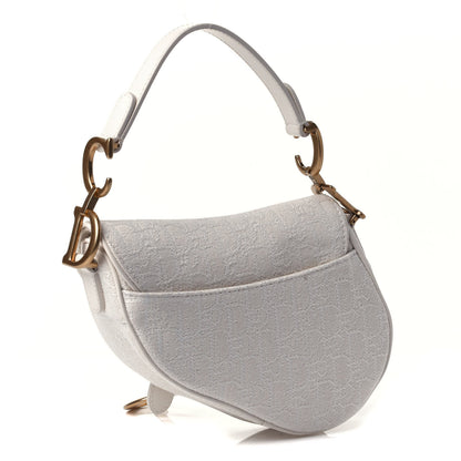 Christian Dior Oblique Mini Saddle Bag White 2 of 4