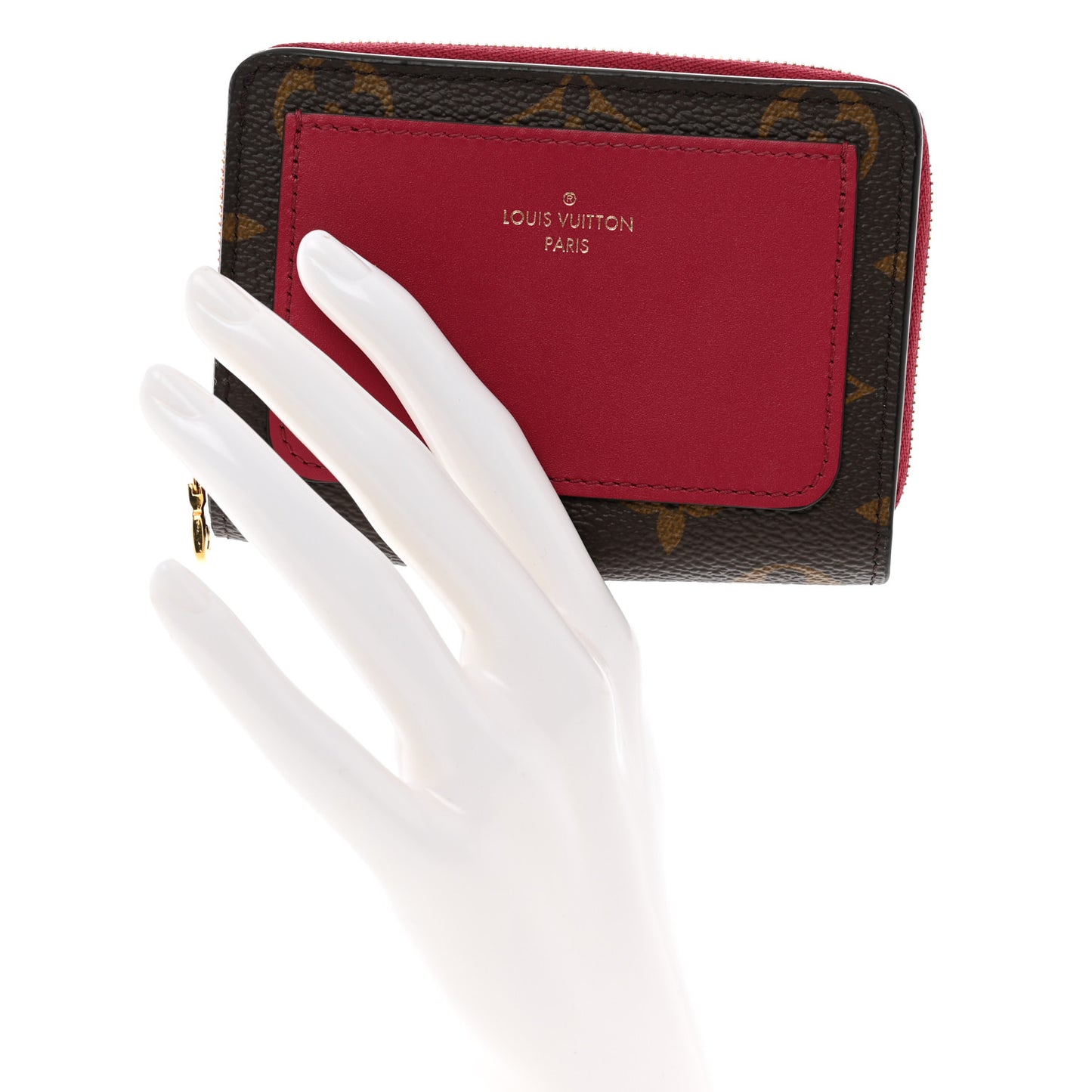 Monogram Lou Zippy Compact Wallet Red
