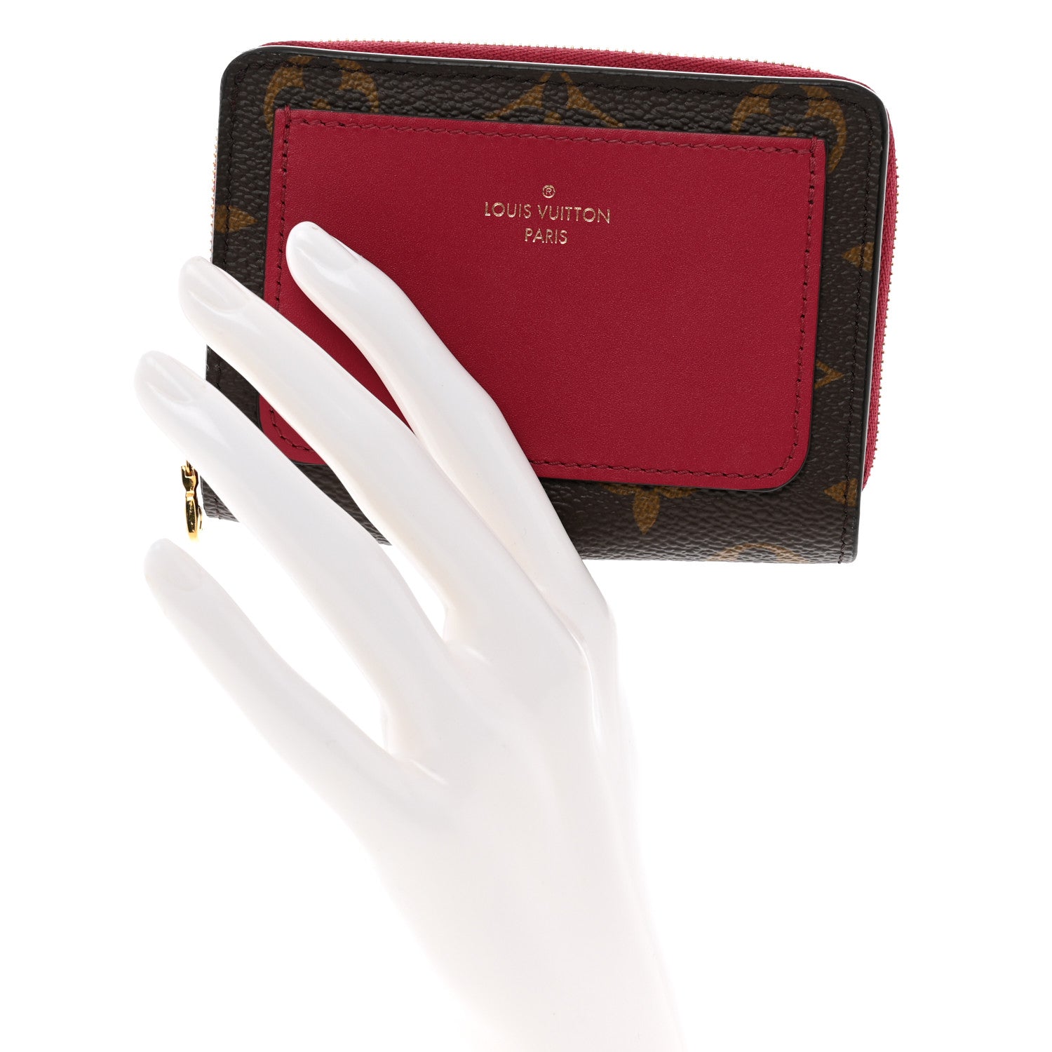 Louis Vuitton Monogram Lou Zippy Compact Wallet Red 2 of 7