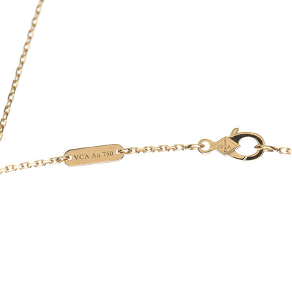 Van Cleef & Arpels 18K Yellow Gold Mother of Pearl Vintage Alhambra Pendant Necklace 5 of 6