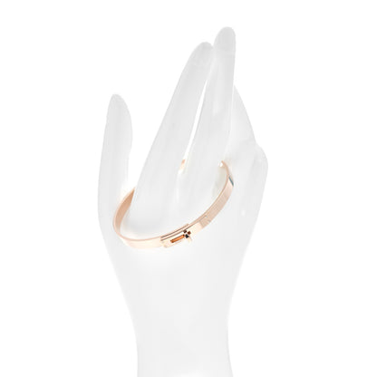 Hermes 18K Rose Gold Diamond PM Kelly Bracelet LG 2 of 4